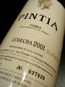 Pintia Tempranillo 2001