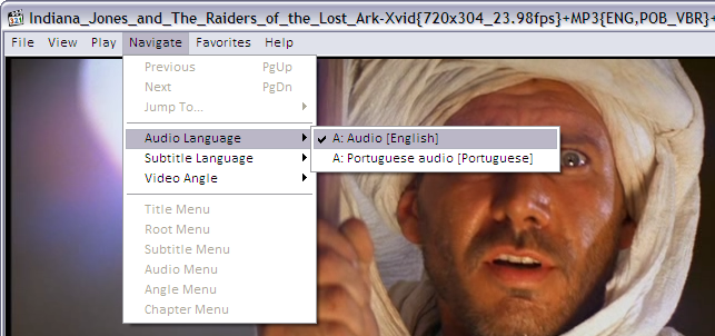 Selecting audio track to play in Media Player Classic